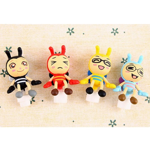 4pcs 3,5 mm Anti -Staubstopfen Cartoon Mischmuster Kopfhörerstecker - Photo 2/12