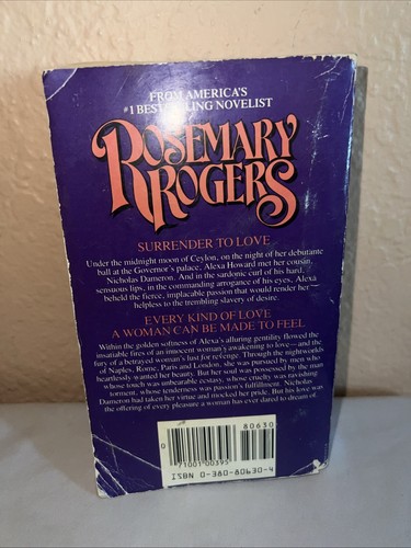 Surrender to Love by Rosemary Rogers 1982 Hardcover BCE Vintage Romance Book - Picture 2 of 13