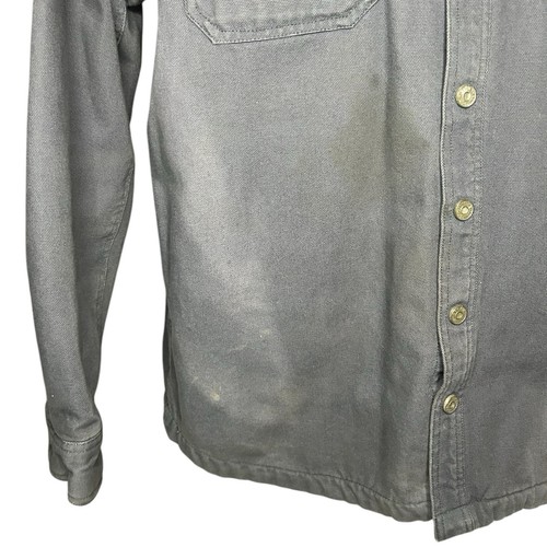 Duluth Trading Jacke Canvas Fleece gefüttert Druckknopf Arbeitskleidung Herren Größe LARGE - Bild 3 von 9