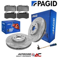 FOR MERCEDES E-CLASS E350 MK4 2013-15 FRONT PAGID DRILLED BRAKE DISCS & PADS SET