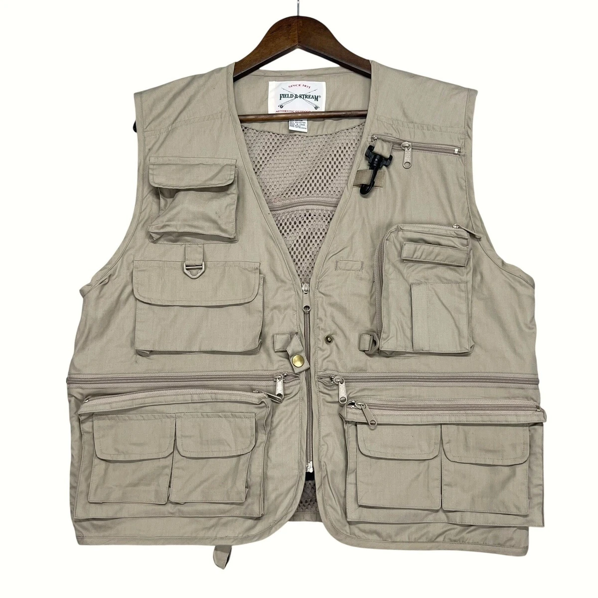 Gilet Vintage Field & Stream Bleu - Taille M - Pêche, Chasse, Safari - État Parfait