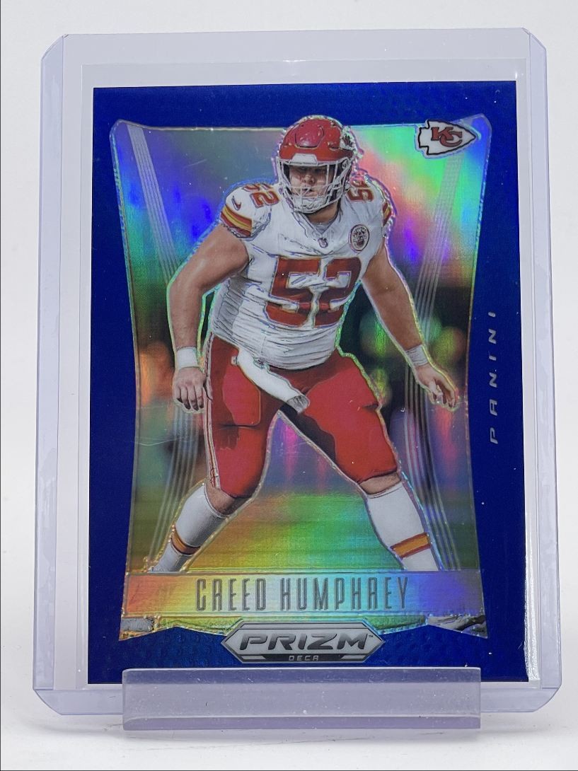 CREED HUMPHREY 2024 PANINI PRIZM DECA FOOTBALL BLUE CHIEFS #157 /149 Q2889