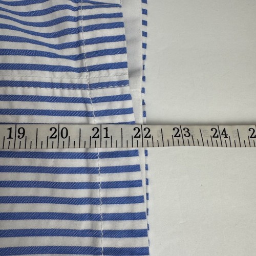 Talbots Woman Skirt Blue White Striped Cotton Plus Size 14W Coastal Nautical - Picture 5 of 7