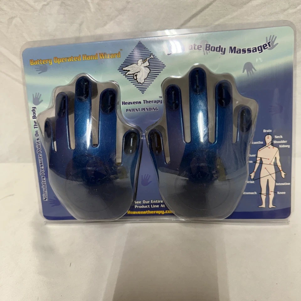 HEAVENS THERAPY Hand Wizard Ultimate Body Massager Pressure Points Blue NIB New - Image 3 of 4