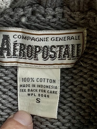 Suéter Aeropostale Compagnie Generale Fair Isle Gris Multicolor Tejido Talla S Para Hombres - Imagen 6 de 12