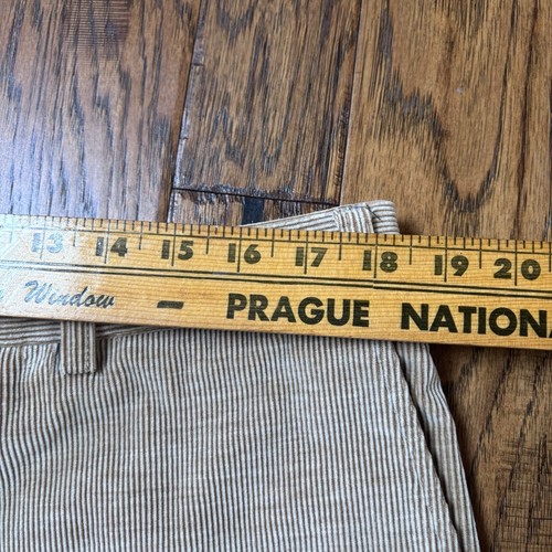 Zanella Hose Herren 40 hellbraun Cord Benny vorne flach Stretch Italy maßgeschneidert 36x31 - Bild 6 von 16