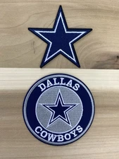 DALLAS COWBOYS EMBROIDERED IRON ON PATCHES 3” X 3” FREE SHIPPING