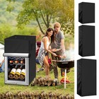 Outdoor Refrigerator Cover Outdoor Dustproof Freezer Covers For Protecting Black