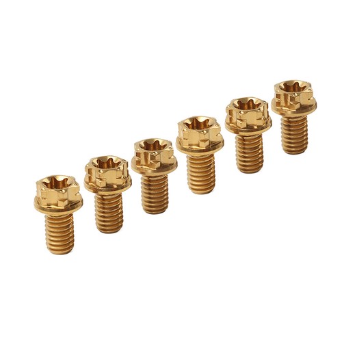 6 Piezas Tornillos Titanio Torx Cabeza Brida Tornillo M8x30mm Dorado Para Moto - Imagen 9 de 12
