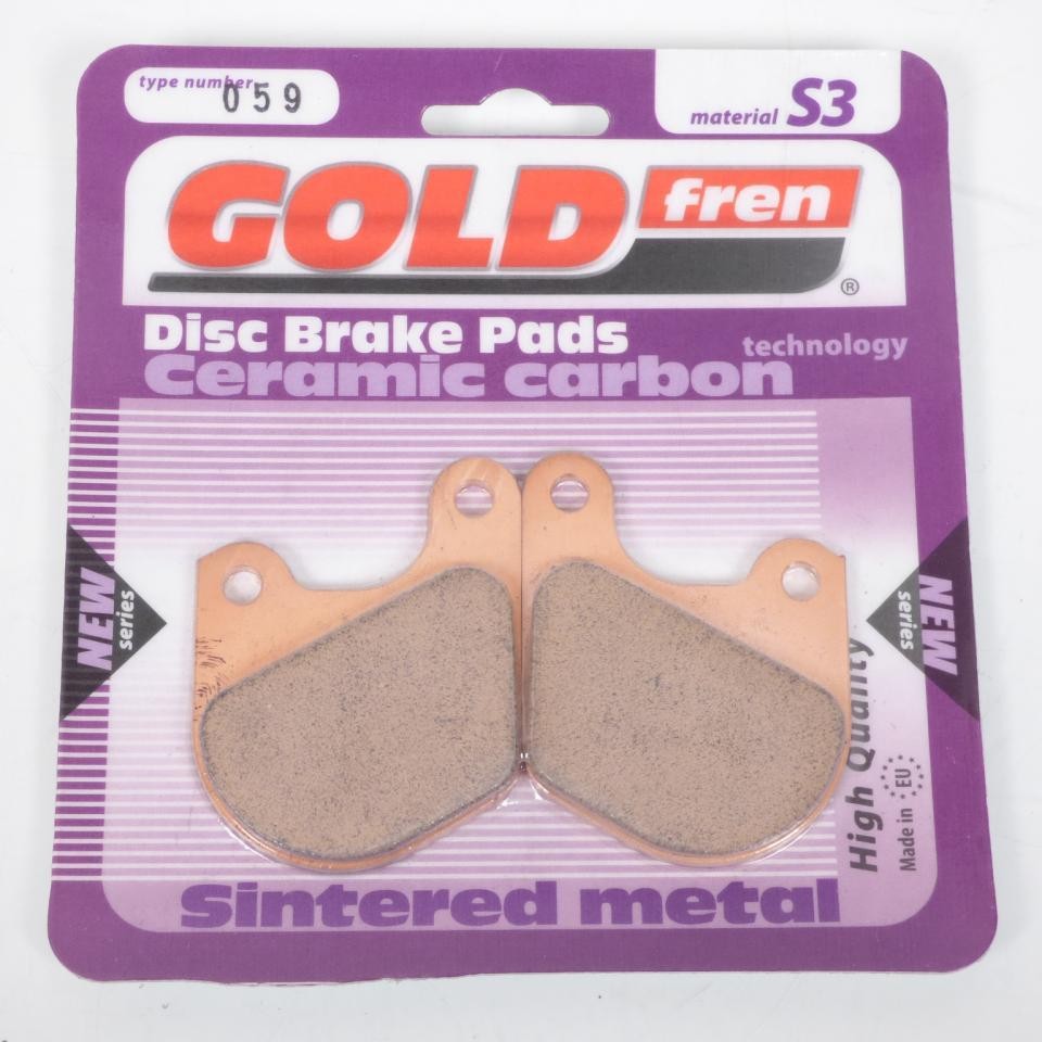 Plaquette de frein Gold Fren pour Harley 1340 FXEF en metal fritte durable