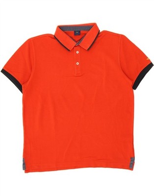 ARMATA DI MARE Mens Polo Shirt Large Orange Cotton AQ02