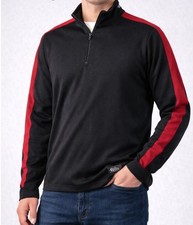 Eddie Bauer EBTEK Resolution 1/4 Zip Pullover Men's Large Black Red Polyester