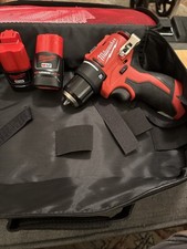 Milwaukee Compact M12 Drill With 2 Batteries And Carrying Case