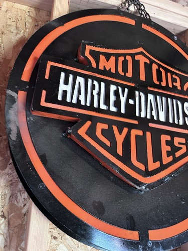 New Harley Davidson 3-D Welded Metal Steel Sign Biker Motorcycle Bike Rustic  - Picture 2 of 5
