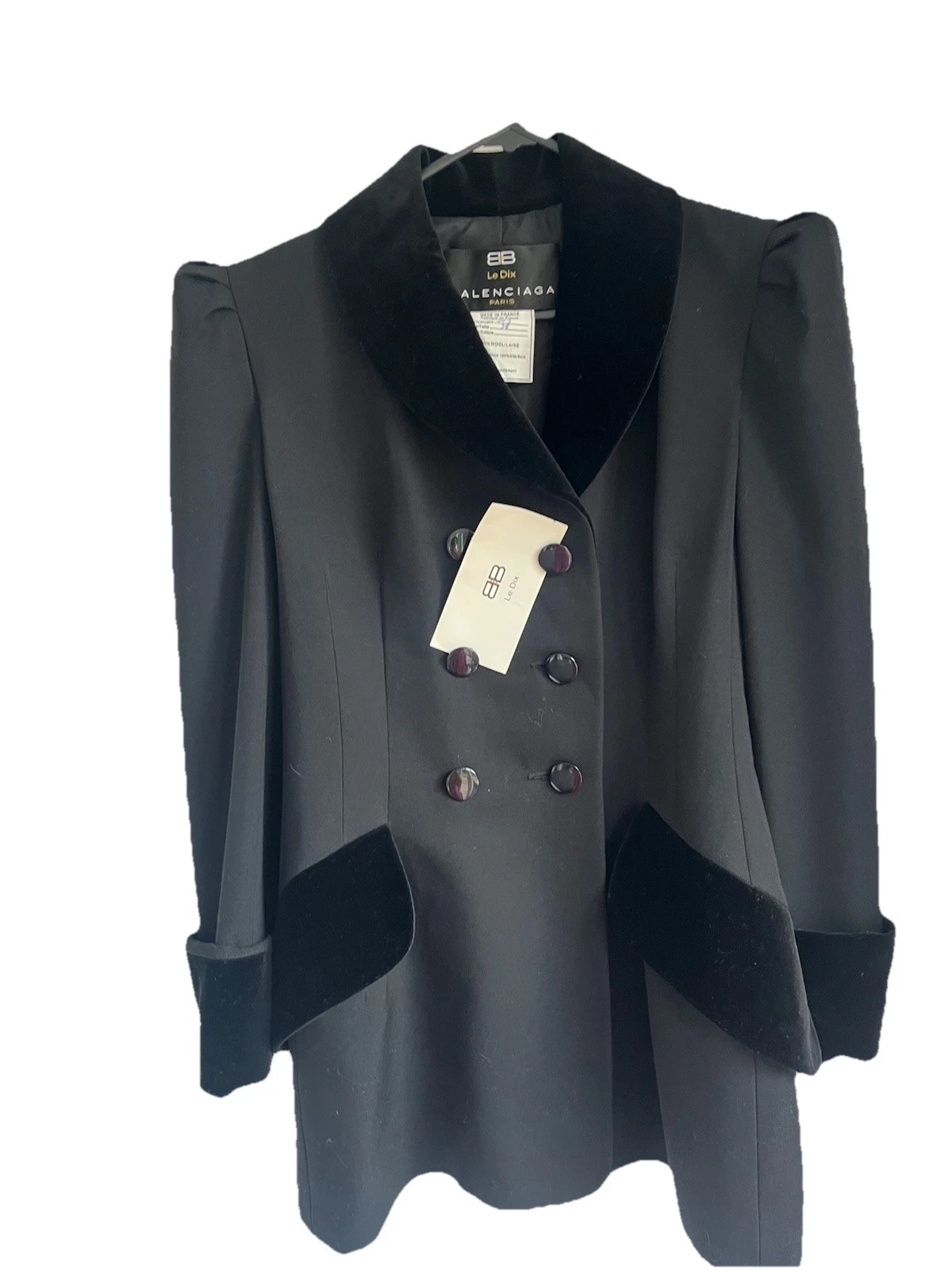 Balenciaga — Balenciaga curved Suspended shoulder jacket Size 38 AU/UK8-10 US 4-6 Black