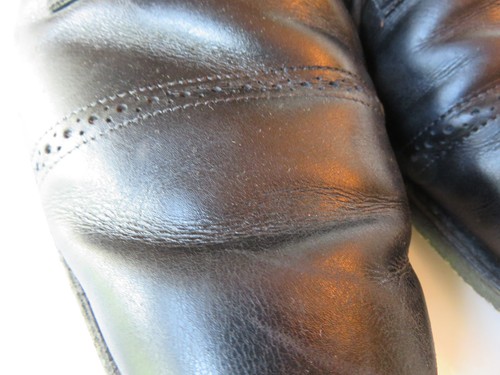 Allen Edmonds Yorktown Zapatos Ancho Cuero Negro Brogue Puntera 12 E - Imagen 12 de 14