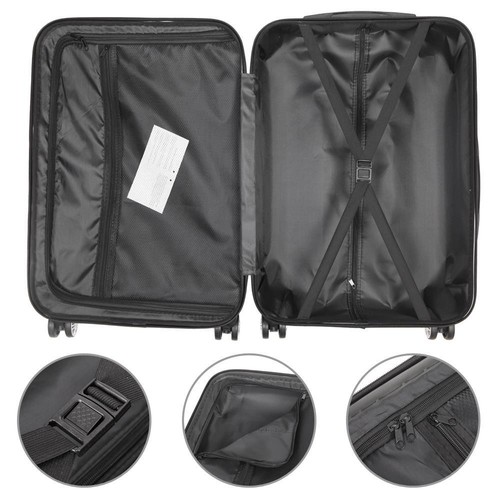 20" 24" 28" Luggage Set ABS Hardshell TSA Lock Spinner Wheels SuitcasePurple - Picture 4 of 9