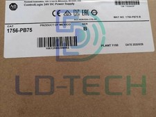 New Sealed Allen Bradley 1756-PB75 SER B ControlLogix 24V DC Power Supply