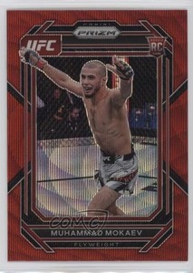 2023 Panini Prizm UFC Ruby Wave Prizm Muhammad Mokaev #124 Rookie RC