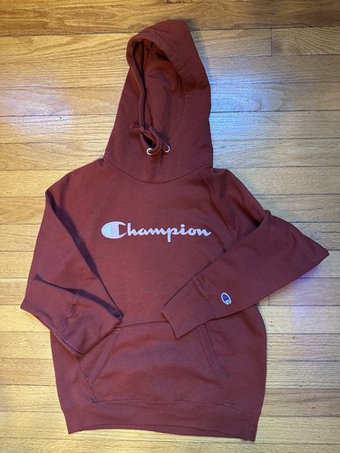 Champion Damen XS Sweatshirt Hoodie Pullover Sport Logo Terracotta Farbe. C2