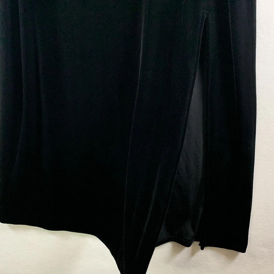 Maxi Falda Mujer Terciopelo Abertura Talla XL Negra Caprichosa Bruja Formal Evento Vacaciones Foto 2 de 4