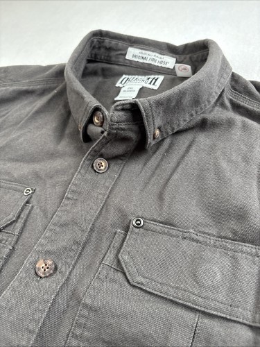 Duluth Trading Co Shacket Camicia Giacca Uomo 2XL Relaxed Fit Fire Hose Marrone - Foto 4 di 9