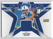 Jonathan Taylor Jersey Card - Panini Score 2025 - Stars Of The NFL Patch SNJ-JTR