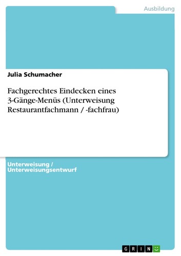 Fachgerechtes Eindecken eines 3-Gänge-Menüs (Unterweisung Restaurantfachmann...