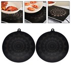 Für Induktion Herd Matte Set 24cm Thermochrome Silikonbezüge in Farbe Schwarz