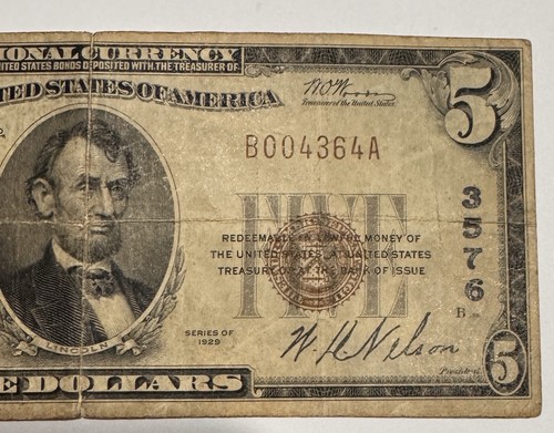 1929 Type 1 $5 Second NB Jackson Tennessee TN - Picture 4 of 6