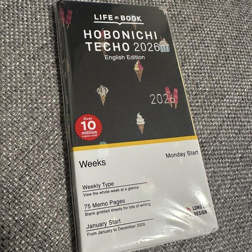 Hobonichi Techo Weeks 2026 Englische Version Happy Ice Cream
