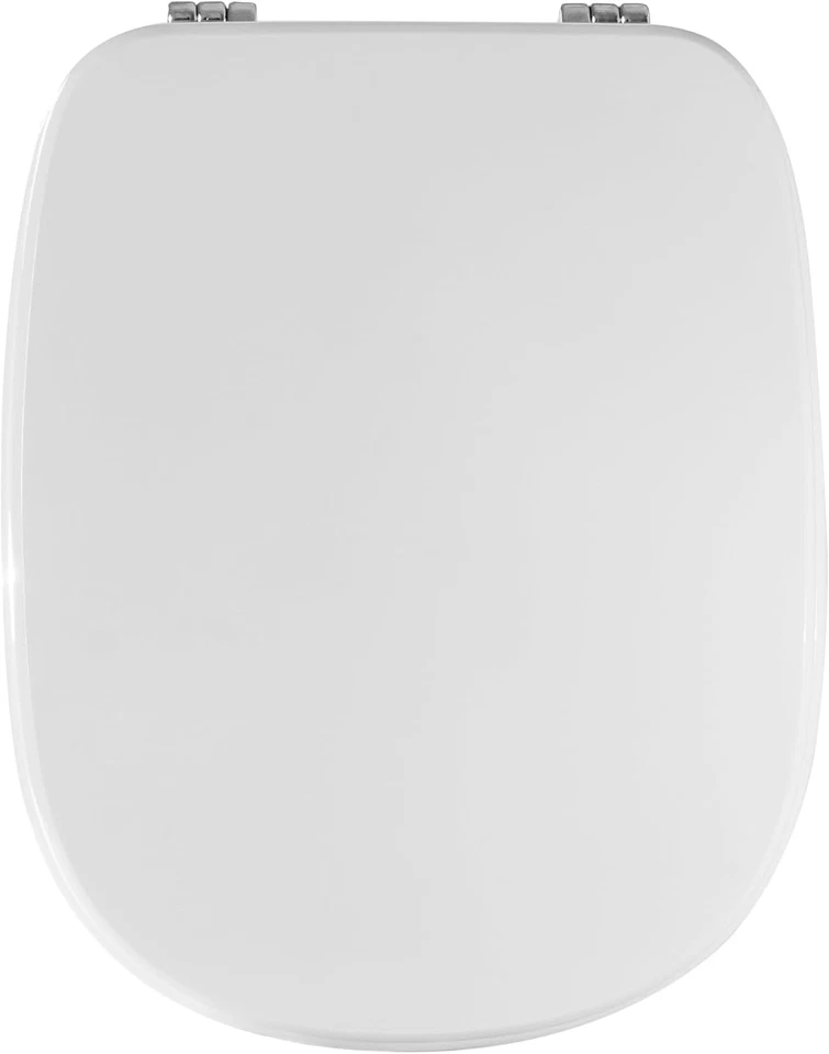 Copriwater in MDF, Serie Tesi Della Ideal Standard, Bianco Con Cerniere in Otton - Immagine 3 di 4