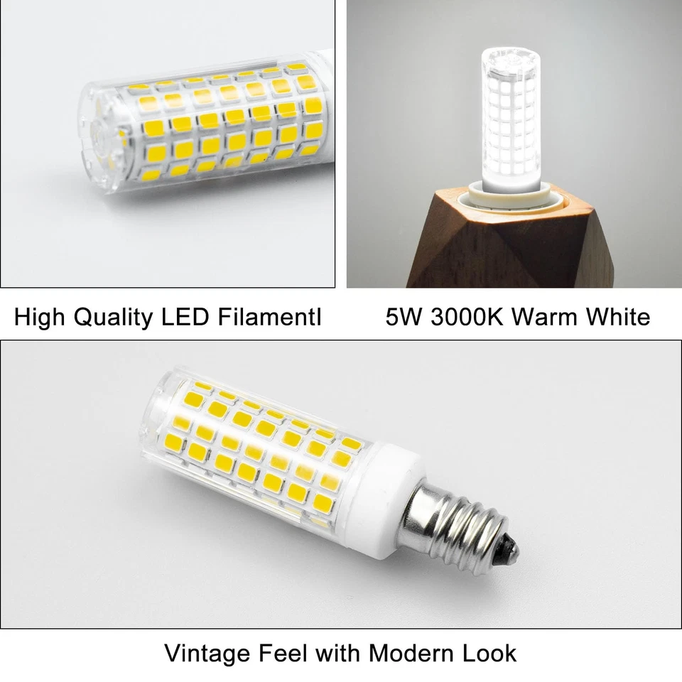 E12 LED Bulb 5W Equivalent to 40W 50W C7 Replacement Bulbs, Candelabra Base B... - Image 2 of 4
