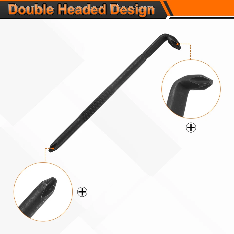 3pcs Offset Screwdriver Set Phillips Head Right Angle Screw Driver, Black Foto 4 de 4