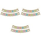 Fröhliche Ostern-Fahnen-bunte Fahnen-Buchstabe-Hase- für