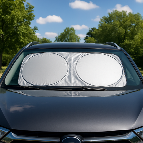 Auto Sonnenblende klappbar 142x67 cm für Frontscheibe reflektierend - Bild 2 von 3