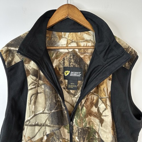 Gilet mimetico da collezione Scent Shield Bone uomo rotto mimetico foderato in pile taglia XL - Foto 8 di 15