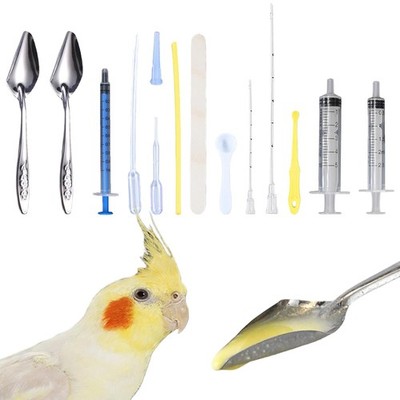 14pcs Bird Feeding Syringe Set Hand Feeding Tubes Kit Baby Bird Feeder