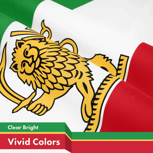 Confezione da 5: Bandiera Leone Iraniano Iran 3x5 Ft LiteWeave Pro Stampata 150D - Foto 3 di 6
