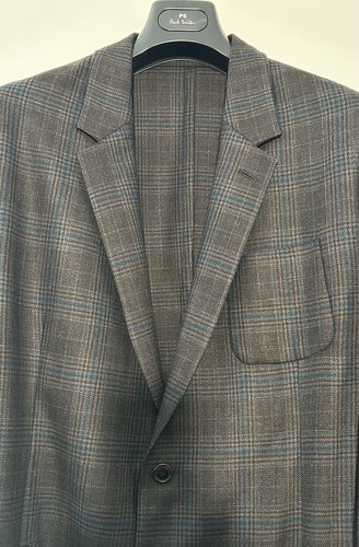 PAUL SMITH 2 Button Patch Pocket Jacket Blazer 55% Silk 45% Wool Size 44 NEW - Picture 5 of 14