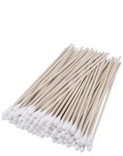 6" Cotton Swabs Wooden Handles Tipped Applicator 500 Count (Pack of 1) 