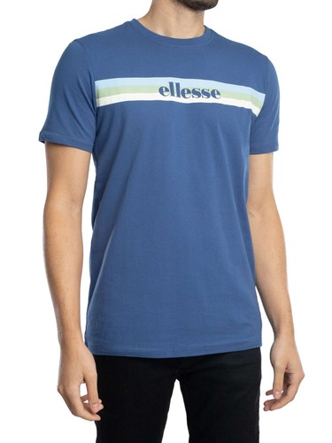 Ellesse Men's Giacomo T-Shirt, Blue - Picture 2 of 5