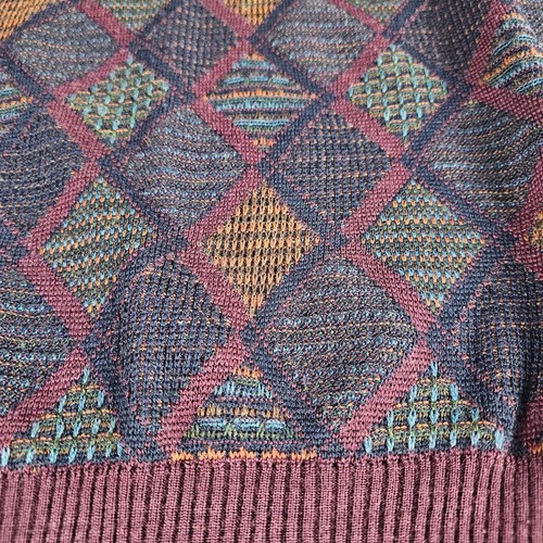 Vintage Tricots St Raphael Men's L Merino Wool Argyle Pullover Sweater Uruguay - Picture 12 of 15