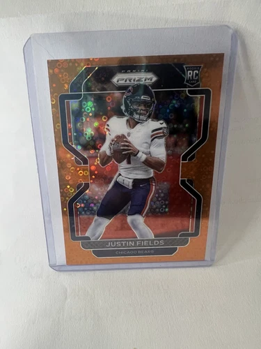 2021 Panini Prizm - Rookie Justin Fields #334 Orange Disco Prizm (RC)