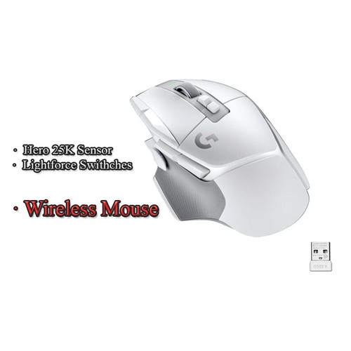 Logitech G502 X LightSpeed Wireless Gaming Mouse with HERO 25K Gaming Sensor - Picture 10 of 10