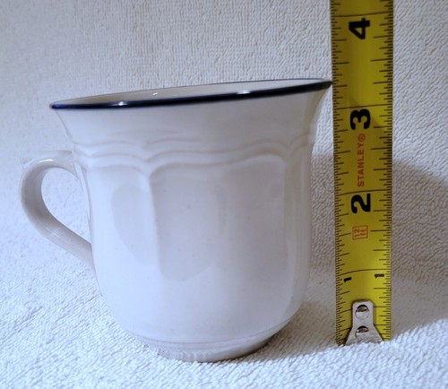 Tazza da caffè NewCor Stoneware Giappone cerchio blu tazza da tè bianca tazza di ricambio - Foto 8 di 8