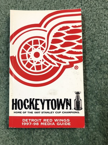 1997-1998 Detroit Red Wings NHL Media Guide Book Stanley Cup Champs - Picture 1 of 2
