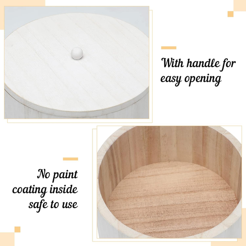 Coffee Filter Holder, Wooden Coffee Filter Storage Container with Lid Coffee Bar - Picture 2 of 7