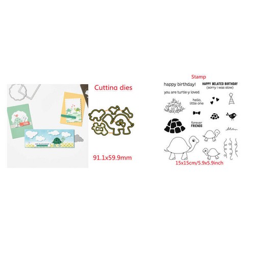 Animals Flowers Clear Rubber Stamp Metal Cutting Dies Set DIY Scrapbooking Craft - Picture 73 of 82