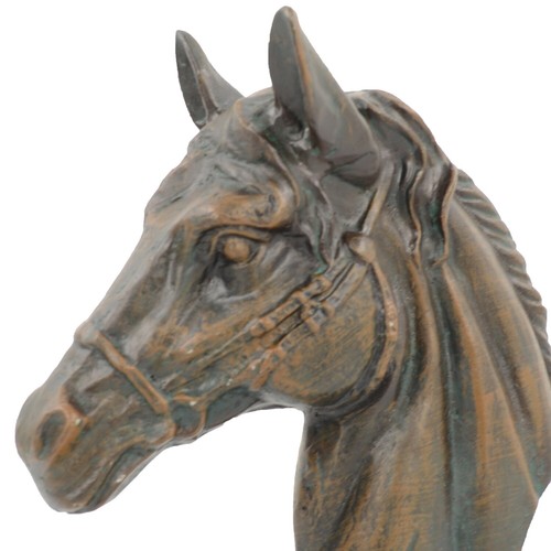 Race Horse Head Bronze Metal Garden Ornament - Picture 4 of 8